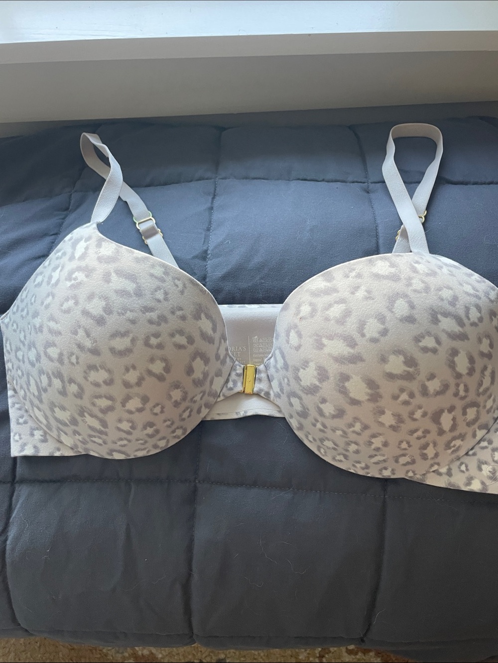 Victoria's Secret Gray Leopard T-Shirt Bra